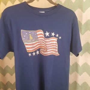 Vintage 90s Chicago Flag Tshirt